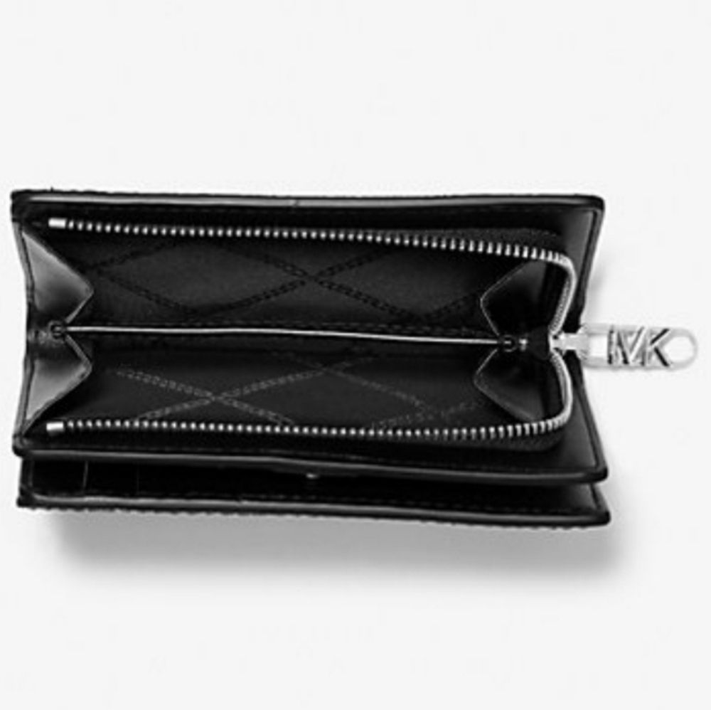 Michael Kors Empire Medium Leopard Logo Bifold Wallet - Picture 4 of 7